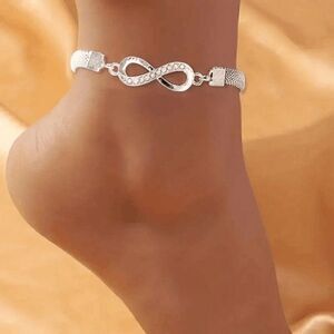 Infinity White Gold Diamond Anklet